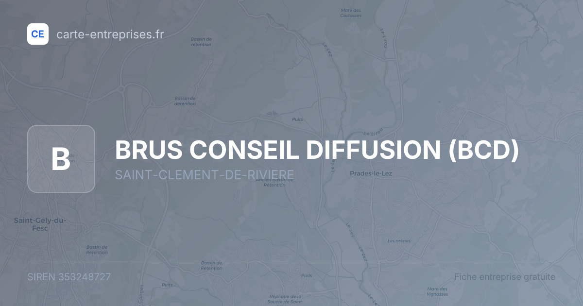 BRUS CONSEIL DIFFUSION (BCD) — 353248727 — fiche entreprise