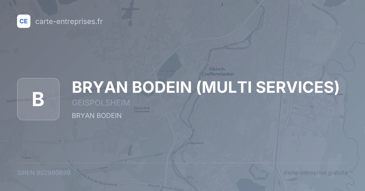BRYAN BODEIN (MULTI SERVICES) — 902960699 — fiche entreprise