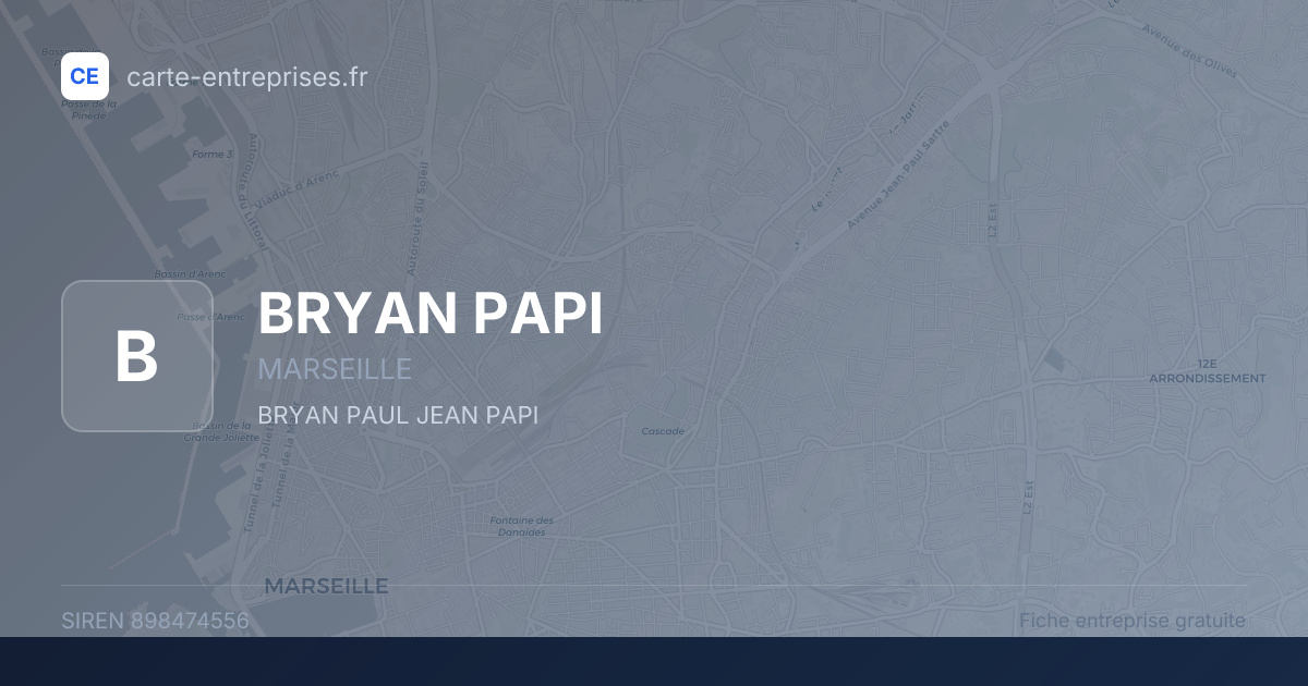 BRYAN PAPI — 898474556 — fiche entreprise