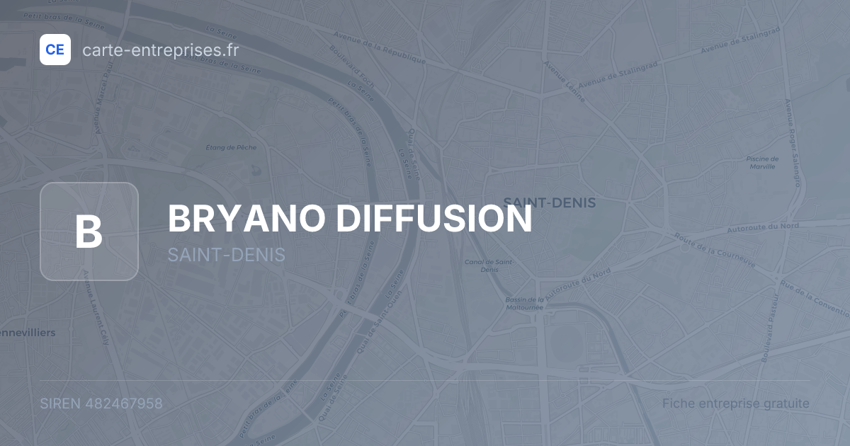 BRYANO DIFFUSION — 482467958 — fiche entreprise