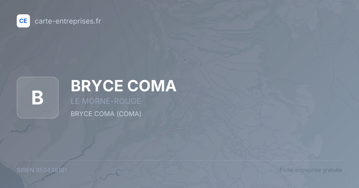 BRYCE COMA — 853448181 — fiche entreprise