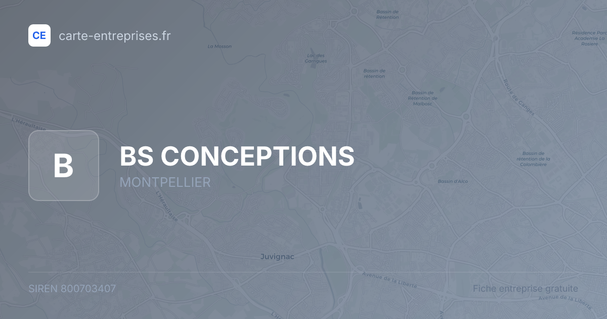 BS CONCEPTIONS — 800703407 — fiche entreprise