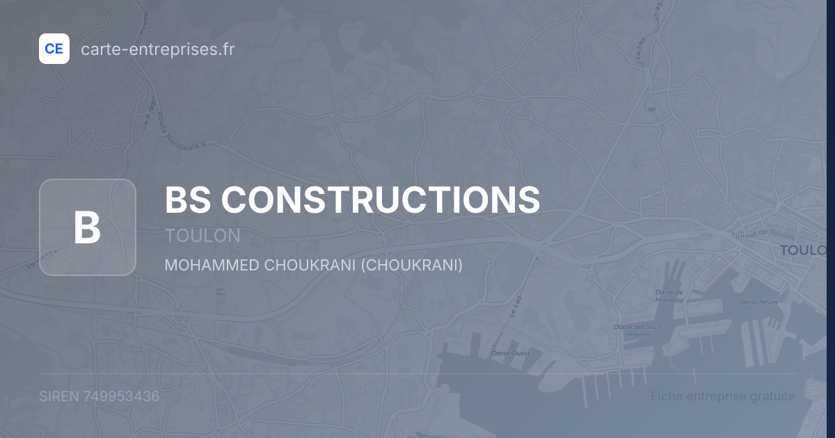 BS CONSTRUCTIONS — 749953436 — fiche entreprise