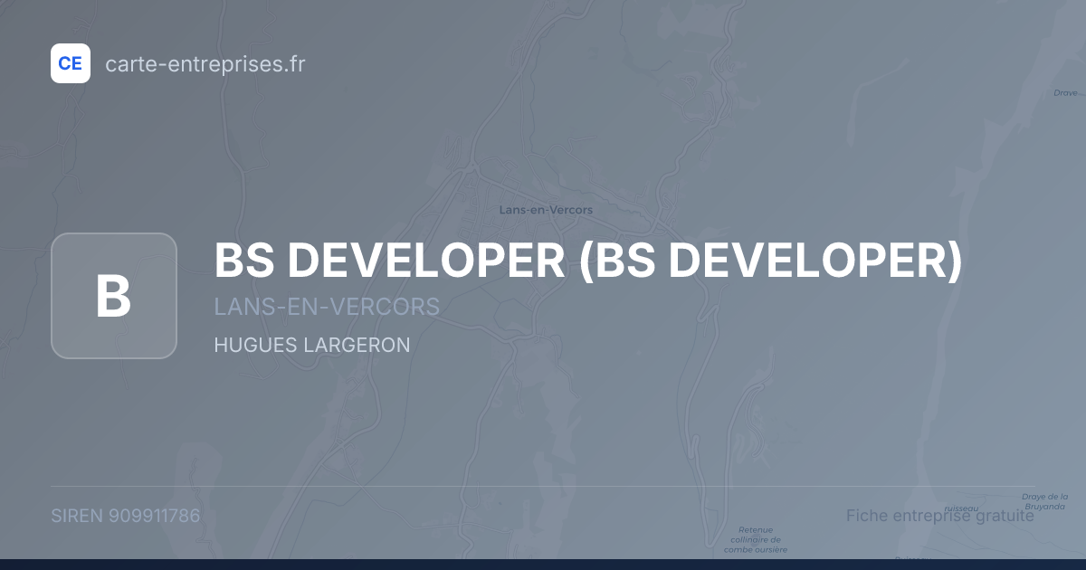 BS DEVELOPER — 909911786 — fiche entreprise