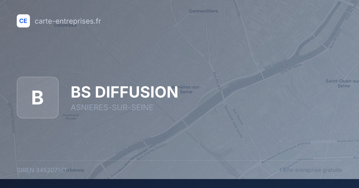 BS DIFFUSION — 345207161 — fiche entreprise