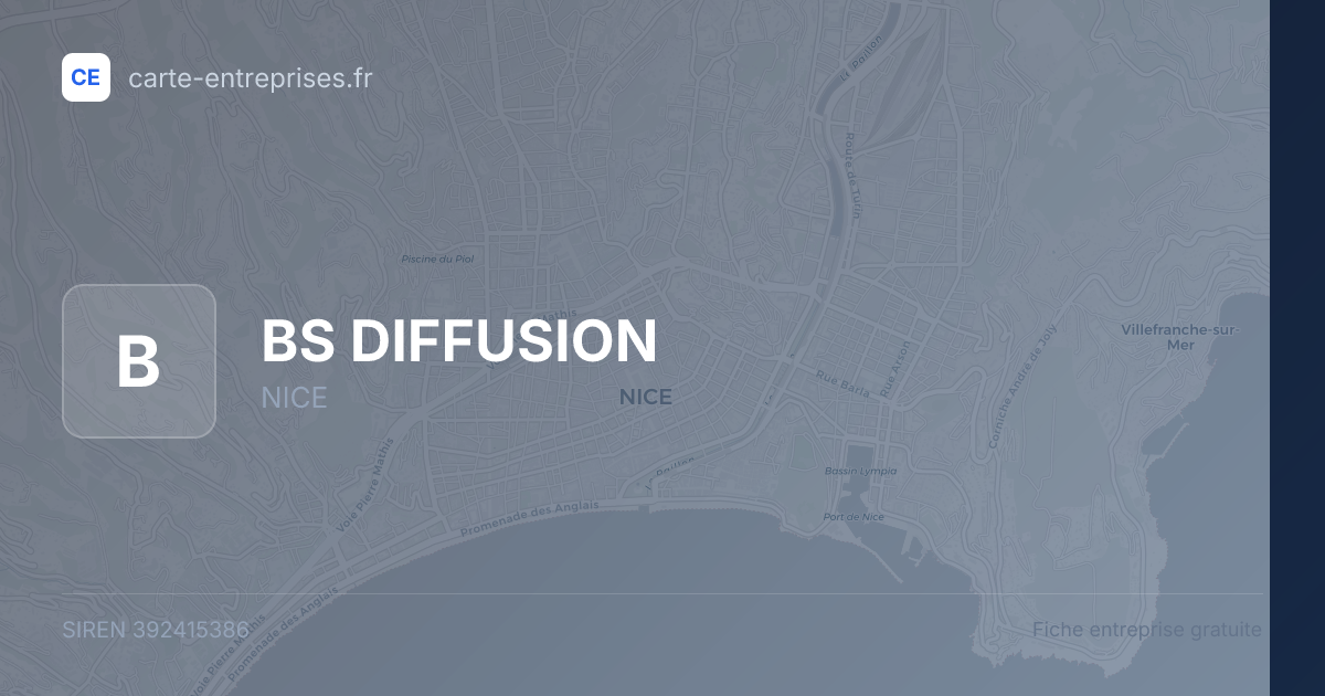 BS DIFFUSION — 392415386 — fiche entreprise