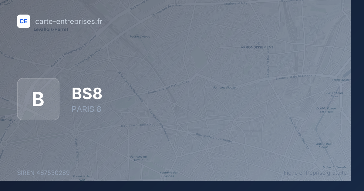BS8 — 487530289 — fiche entreprise