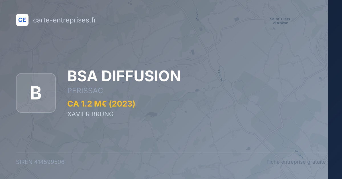 BSA DIFFUSION — 414599506 — fiche entreprise