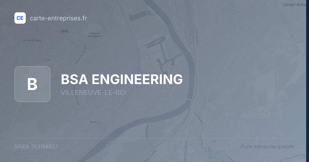 BSA ENGINEERING — 353188527 — fiche entreprise