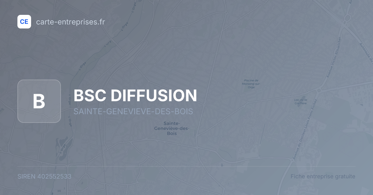 BSC DIFFUSION — 402552533 — fiche entreprise