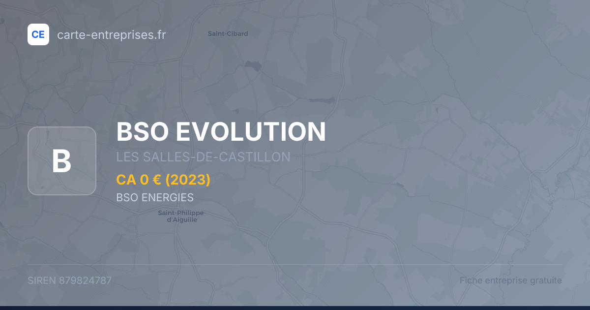 BSO EVOLUTION — 879824787 — fiche entreprise