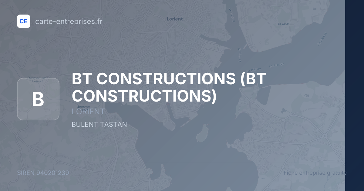 BT CONSTRUCTIONS — 940201239 — fiche entreprise