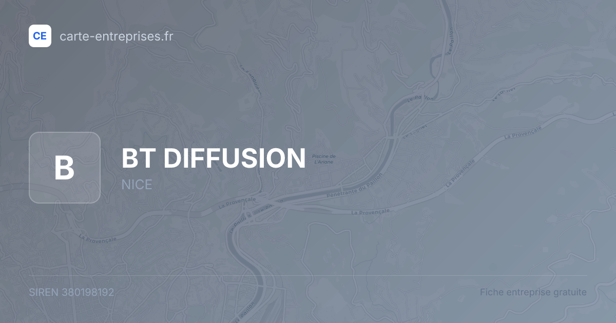BT DIFFUSION — 380198192 — fiche entreprise