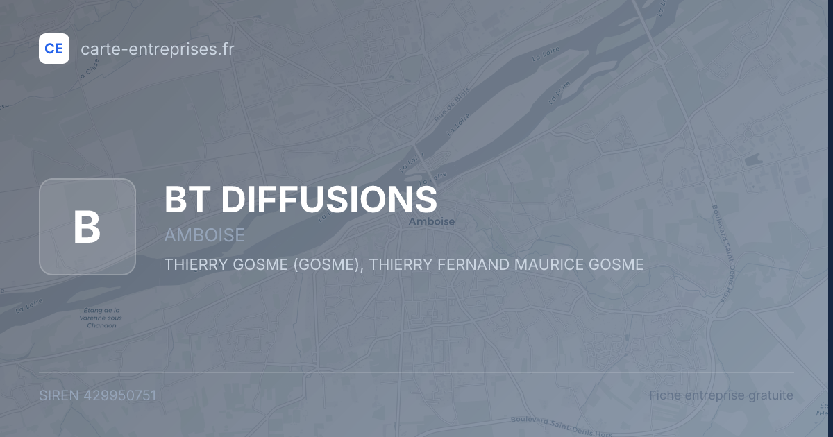 BT DIFFUSIONS — 429950751 — fiche entreprise