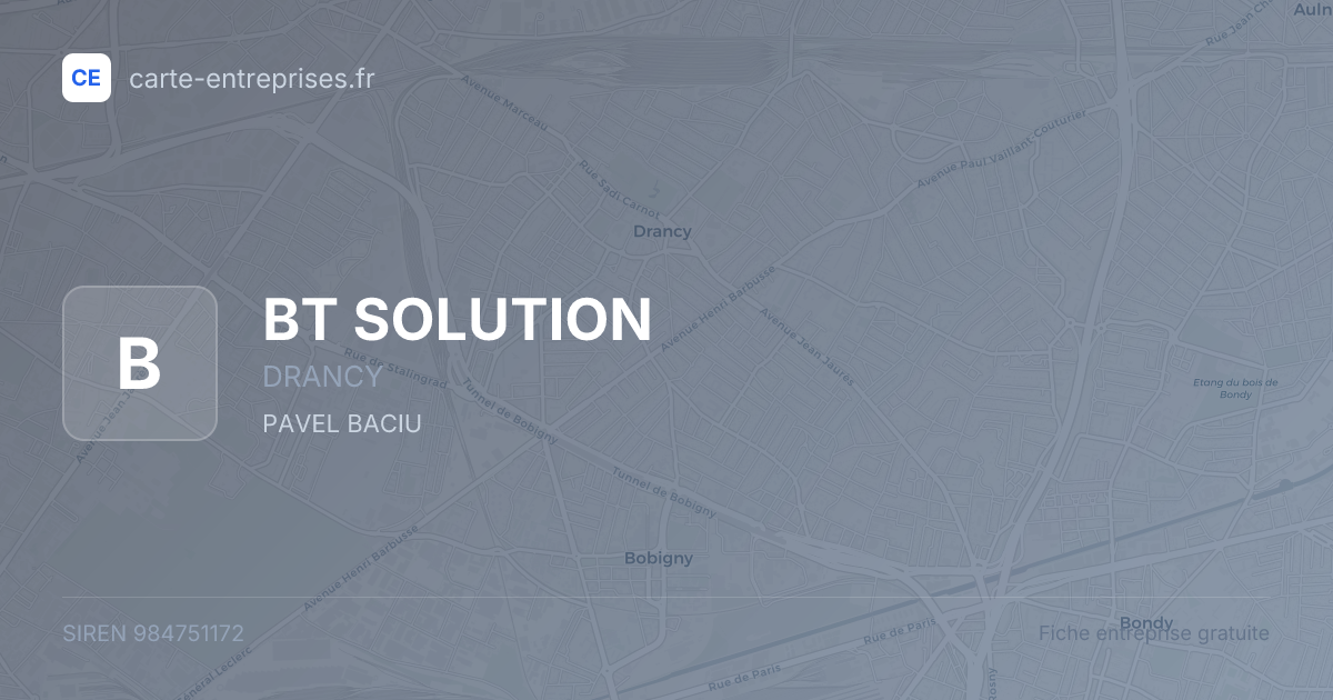 BT SOLUTION — 984751172 — fiche entreprise