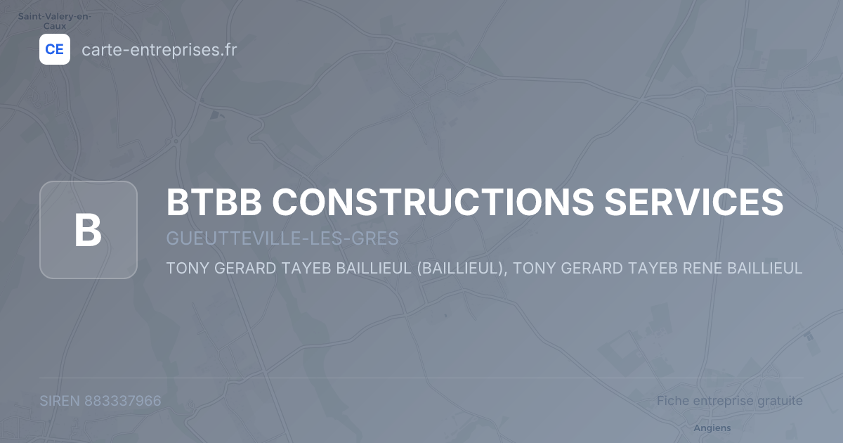 BTBB CONSTRUCTIONS SERVICES — 883337966 — fiche entreprise