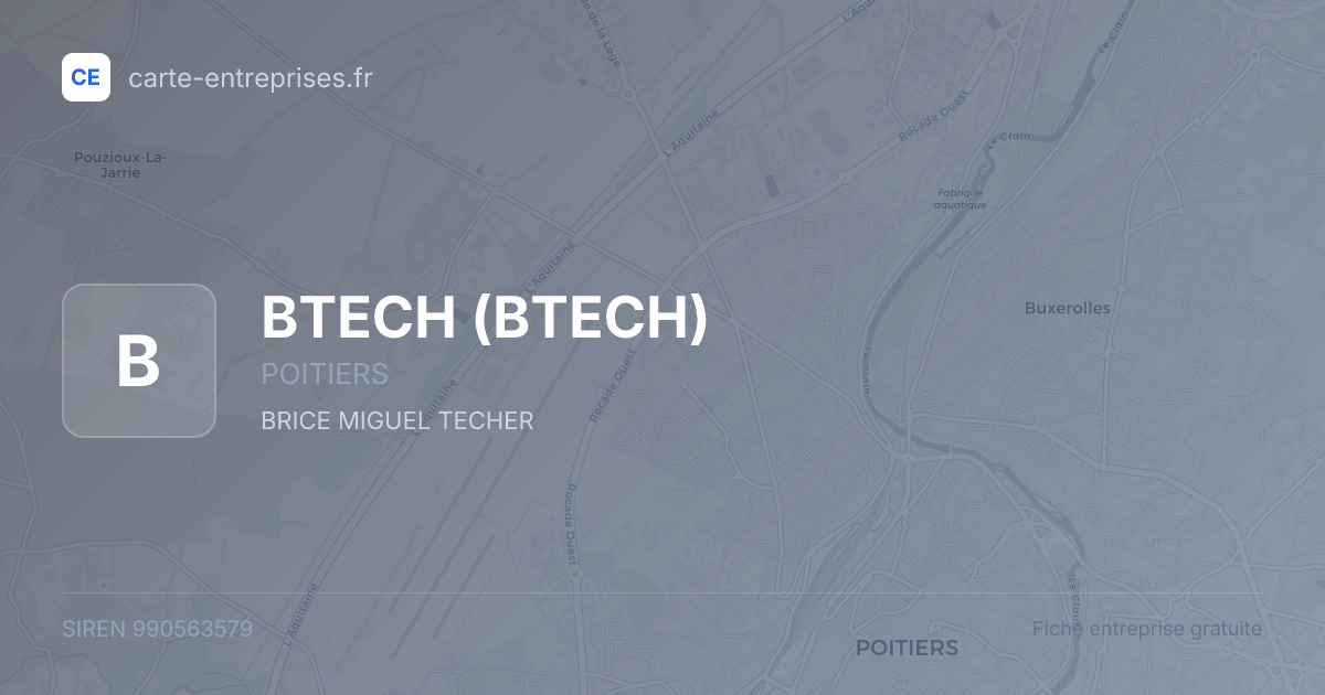 BTECH — 990563579 — fiche entreprise