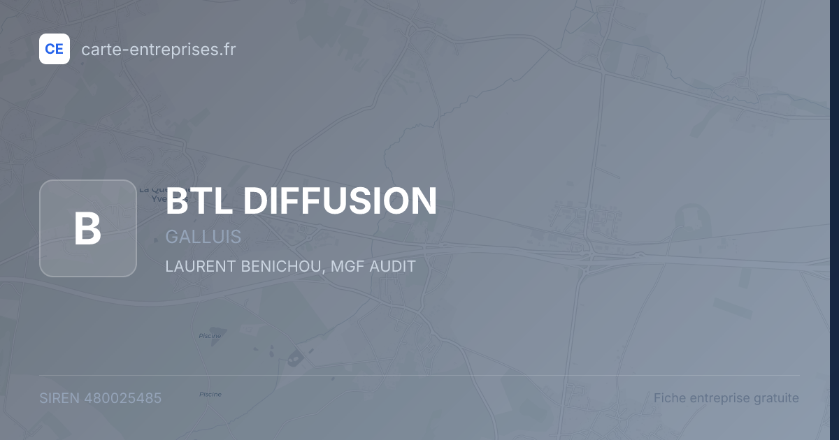 BTL DIFFUSION — 480025485 — fiche entreprise