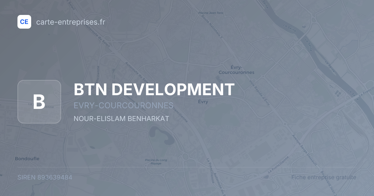 BTN DEVELOPMENT — 893639484 — fiche entreprise