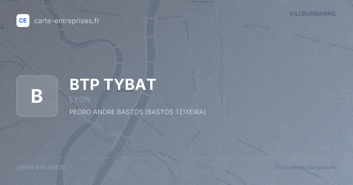 BTP TYBAT — 911449635 — fiche entreprise