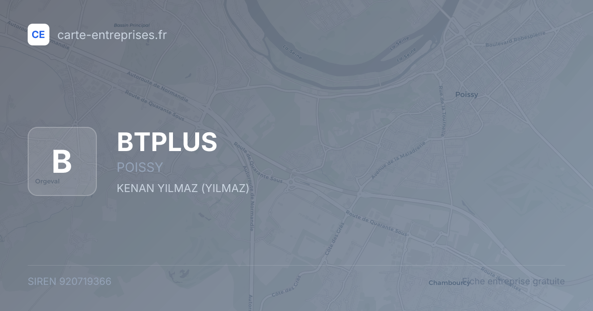 BTPLUS — 920719366 — fiche entreprise
