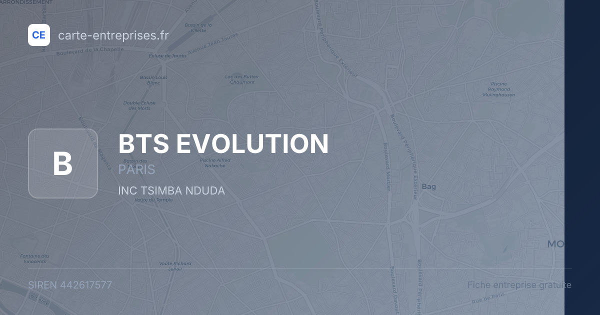 BTS EVOLUTION — 442617577 — fiche entreprise