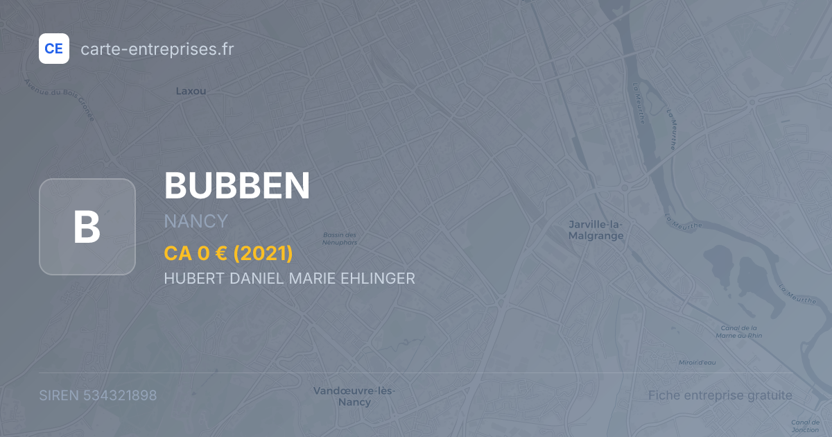 BUBBEN — 534321898 — fiche entreprise