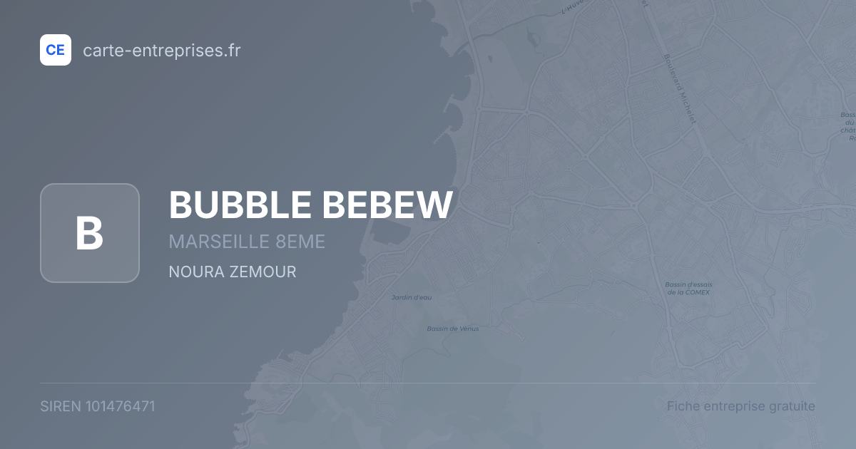 BUBBLE BEBEW — 101476471 — fiche entreprise