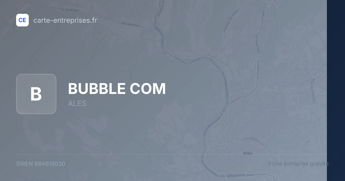 BUBBLE COM — 884615030 — fiche entreprise