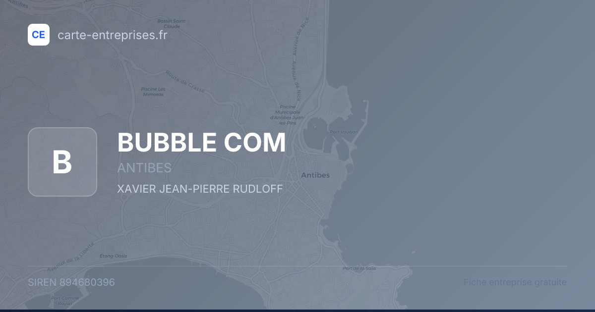 BUBBLE COM — 894680396 — fiche entreprise