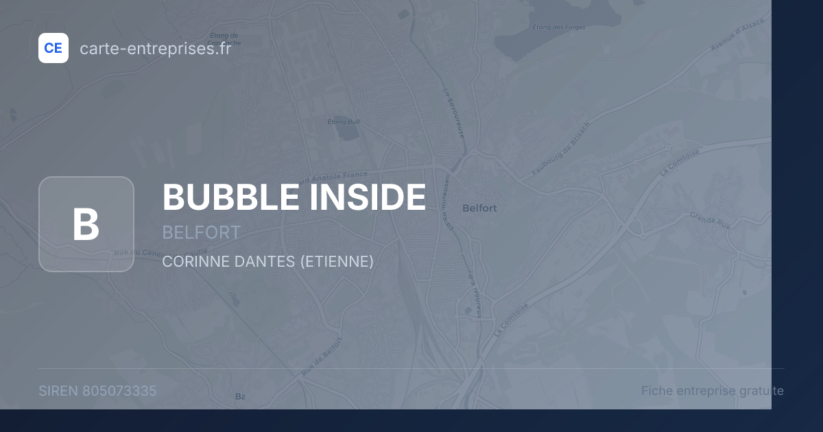 BUBBLE INSIDE — 805073335 — fiche entreprise