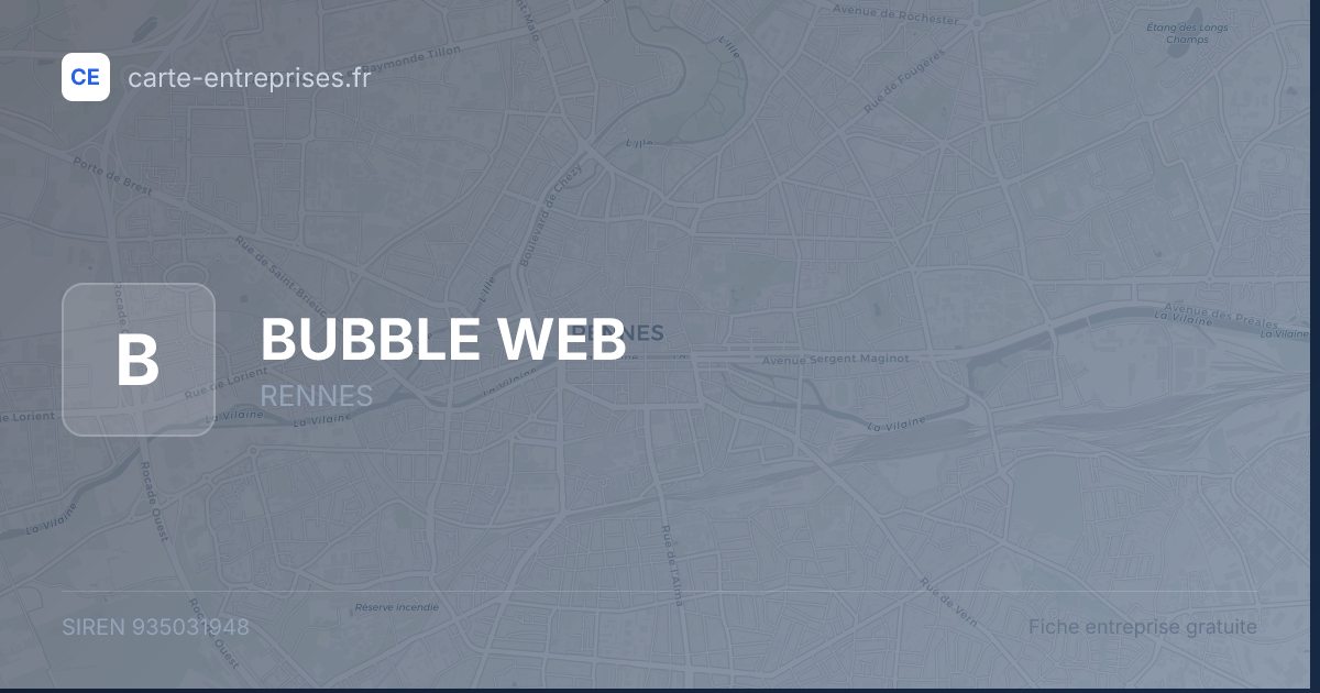 BUBBLE WEB — 935031948 — fiche entreprise