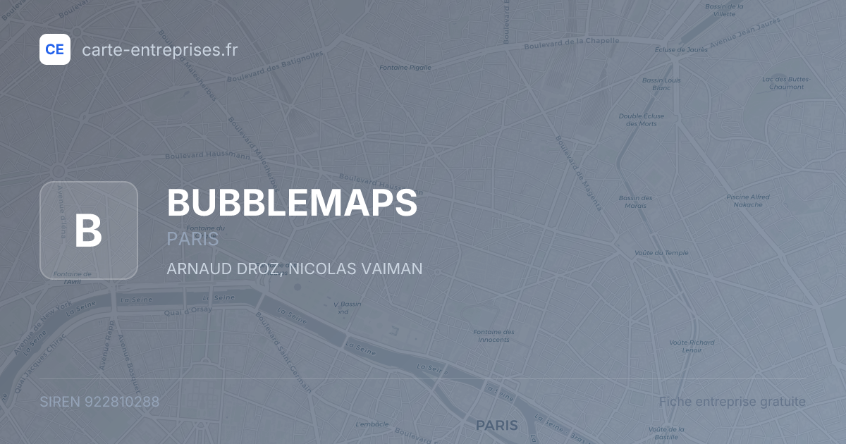 BUBBLEMAPS — 922810288 — fiche entreprise