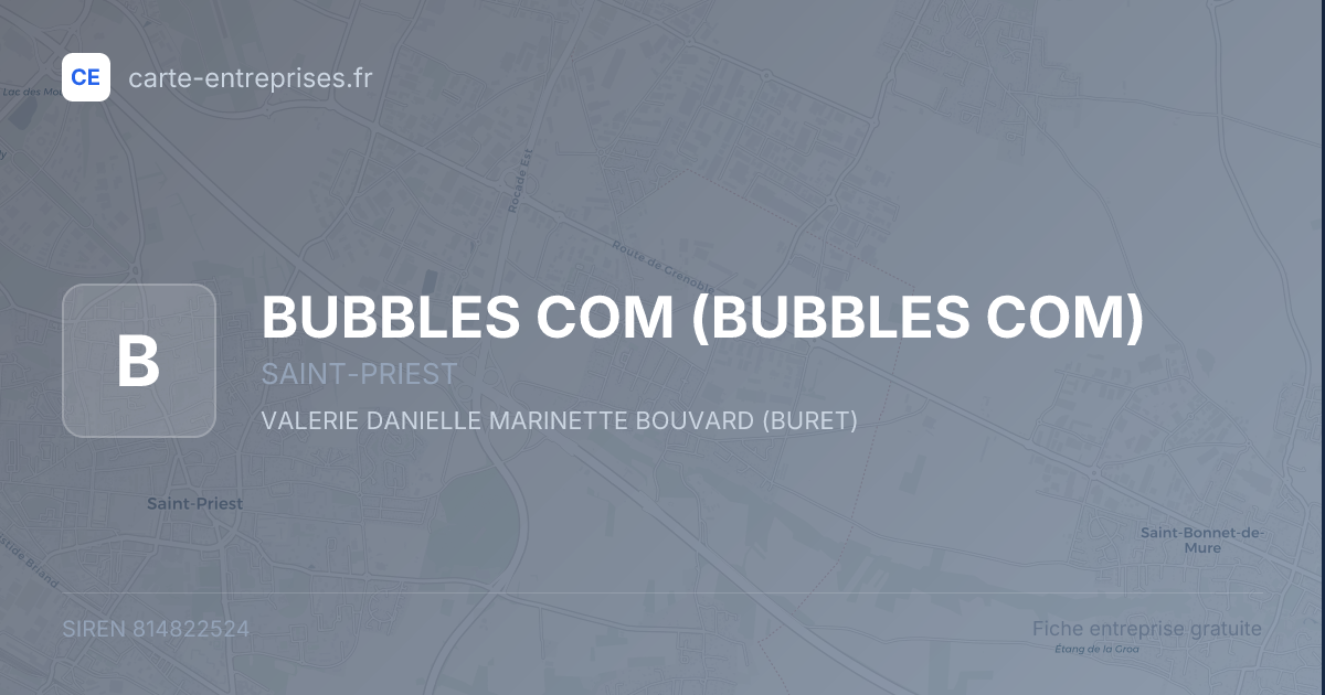 BUBBLES COM — 814822524 — fiche entreprise