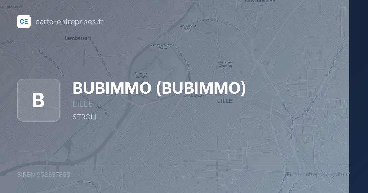 BUBIMMO — 952337863 — fiche entreprise