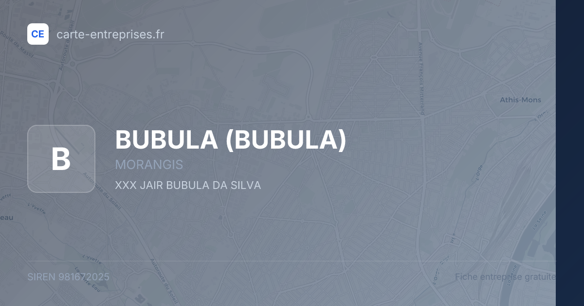 BUBULA — 981672025 — fiche entreprise