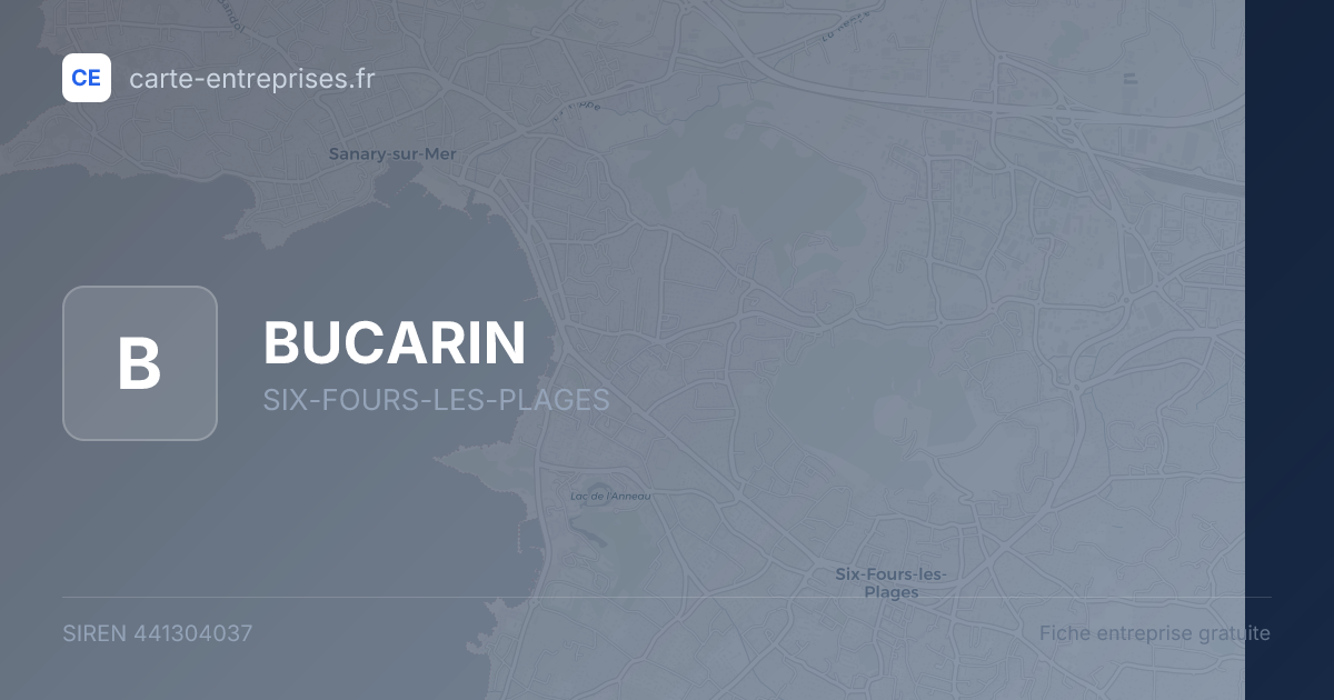 BUCARIN — 441304037 — fiche entreprise