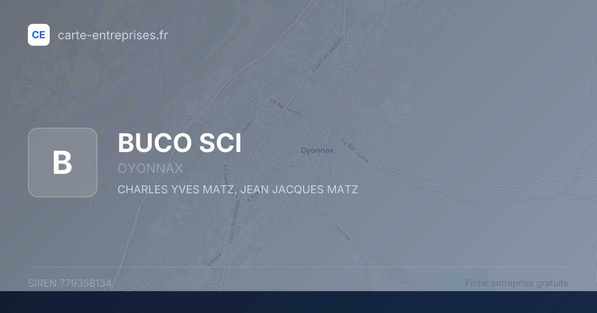 BUCO SCI — 779358134 — fiche entreprise
