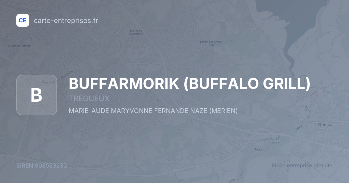 BUFFARMORIK (BUFFALO GRILL) — 908553233 — fiche entreprise
