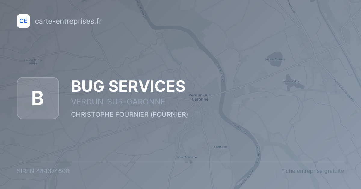 BUG SERVICES — 484374608 — fiche entreprise