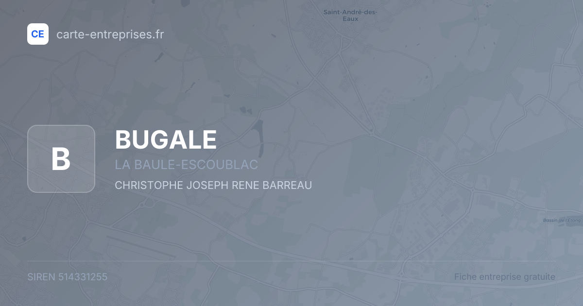 BUGALE — 514331255 — fiche entreprise