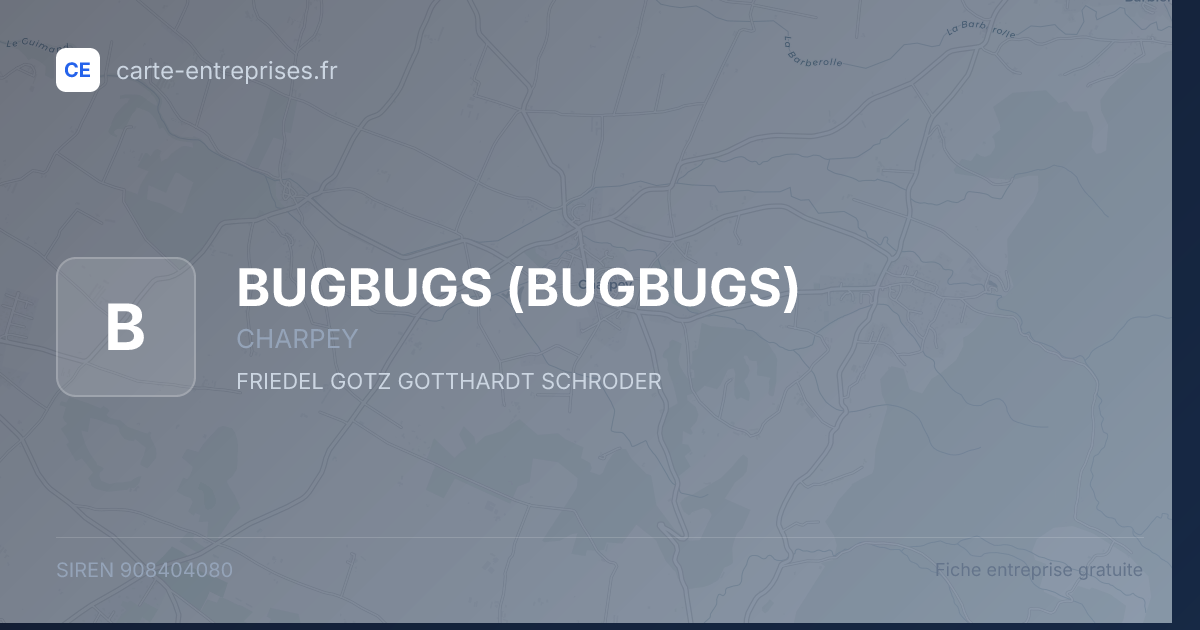 BUGBUGS — 908404080 — fiche entreprise