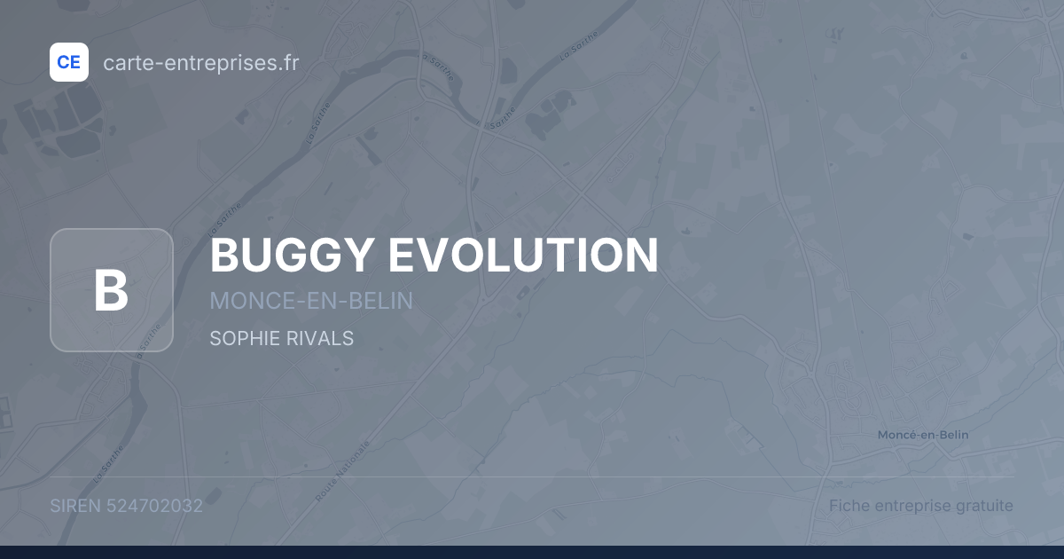 BUGGY EVOLUTION — 524702032 — fiche entreprise