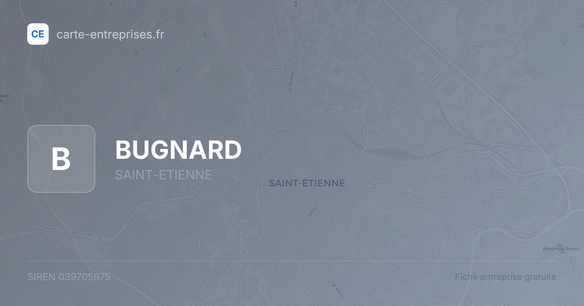BUGNARD — 039705975 — fiche entreprise