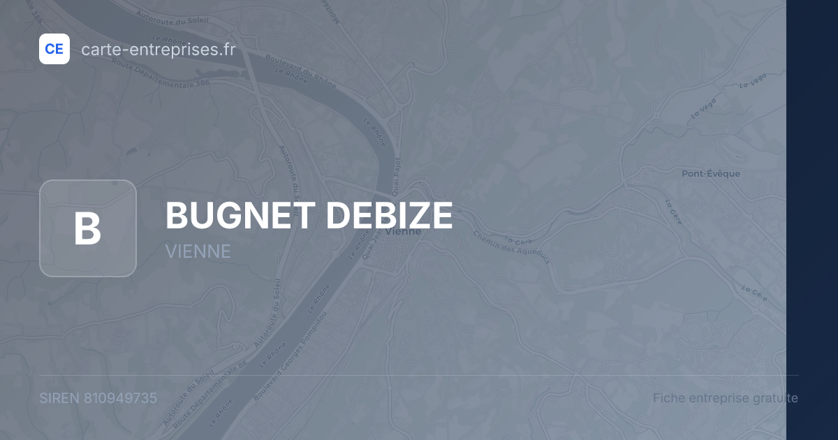 BUGNET DEBIZE — 810949735 — fiche entreprise
