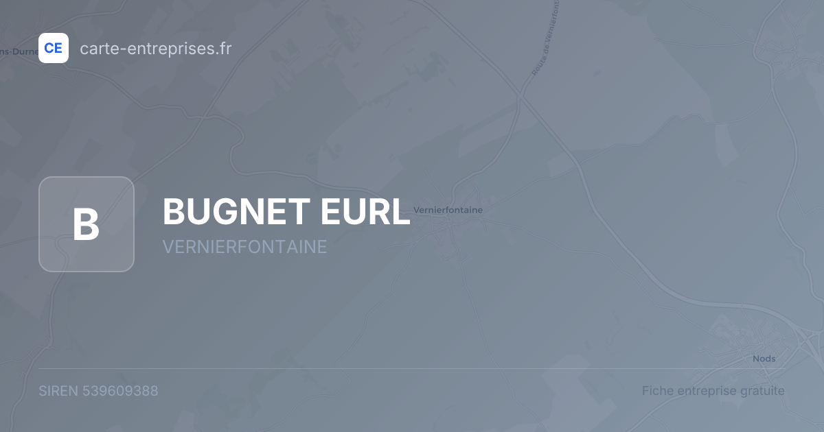BUGNET EURL — 539609388 — fiche entreprise