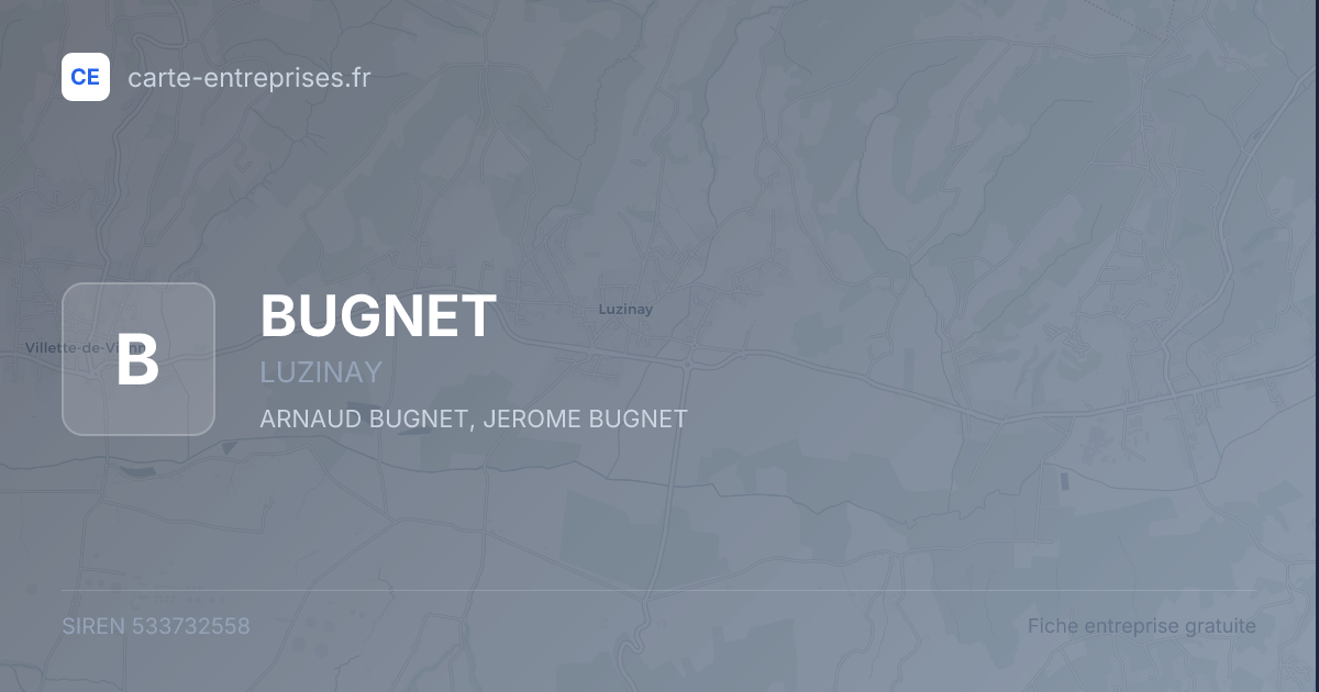 BUGNET — 533732558 — fiche entreprise