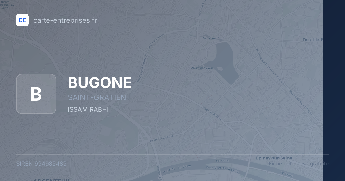 BUGONE — 994985489 — fiche entreprise