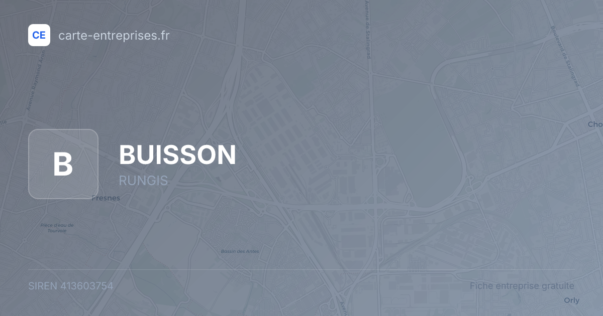 BUISSON — 413603754 — fiche entreprise