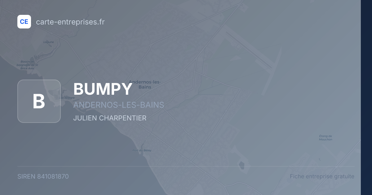 BUMPY — 841081870 — fiche entreprise